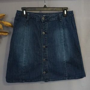 Francesca’s Collections Button Down Jean Skirt